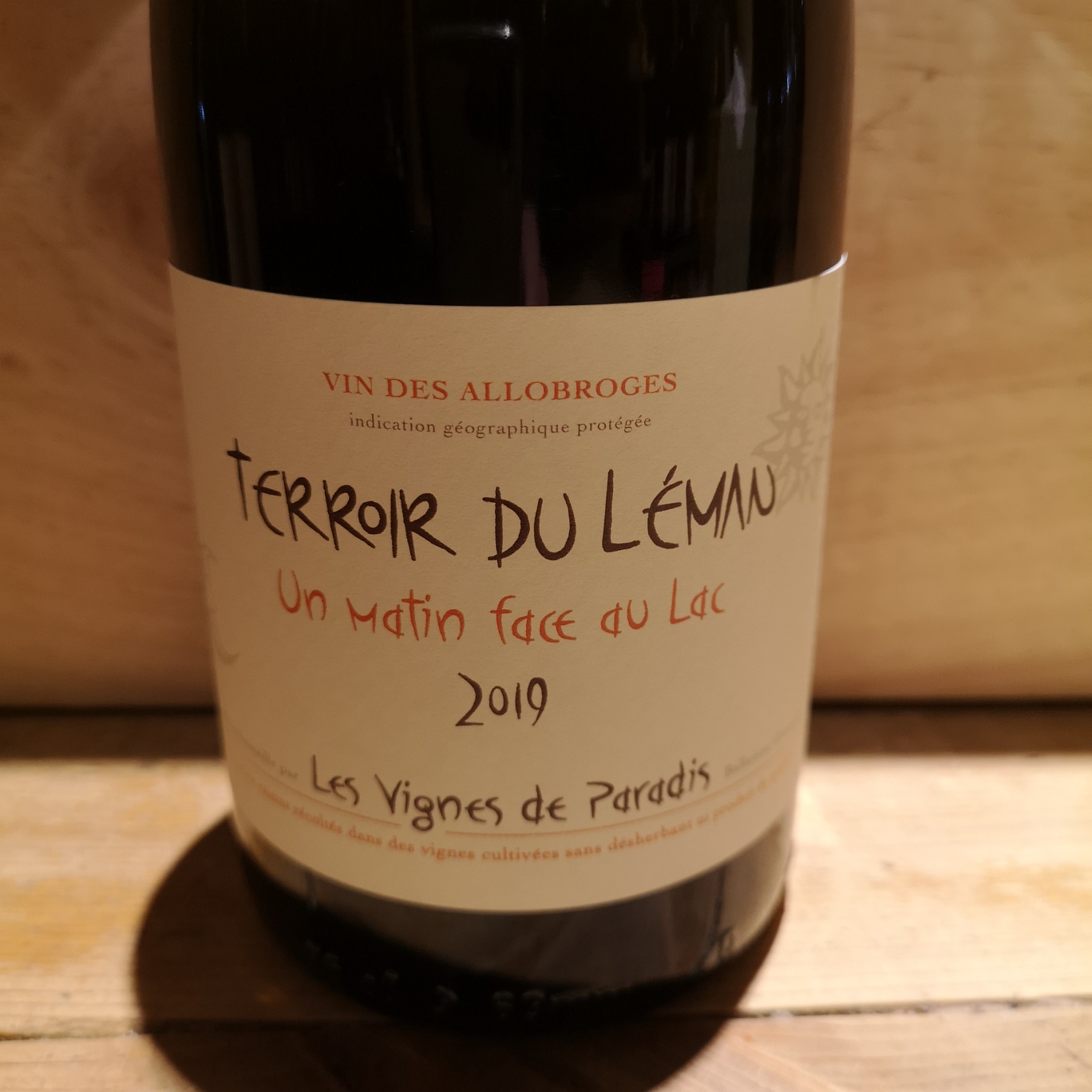 Vin Blanc Savoie Vignes de Paradis Un Matin Face au Lac 2019 IGP Vin des Allobroges BIO