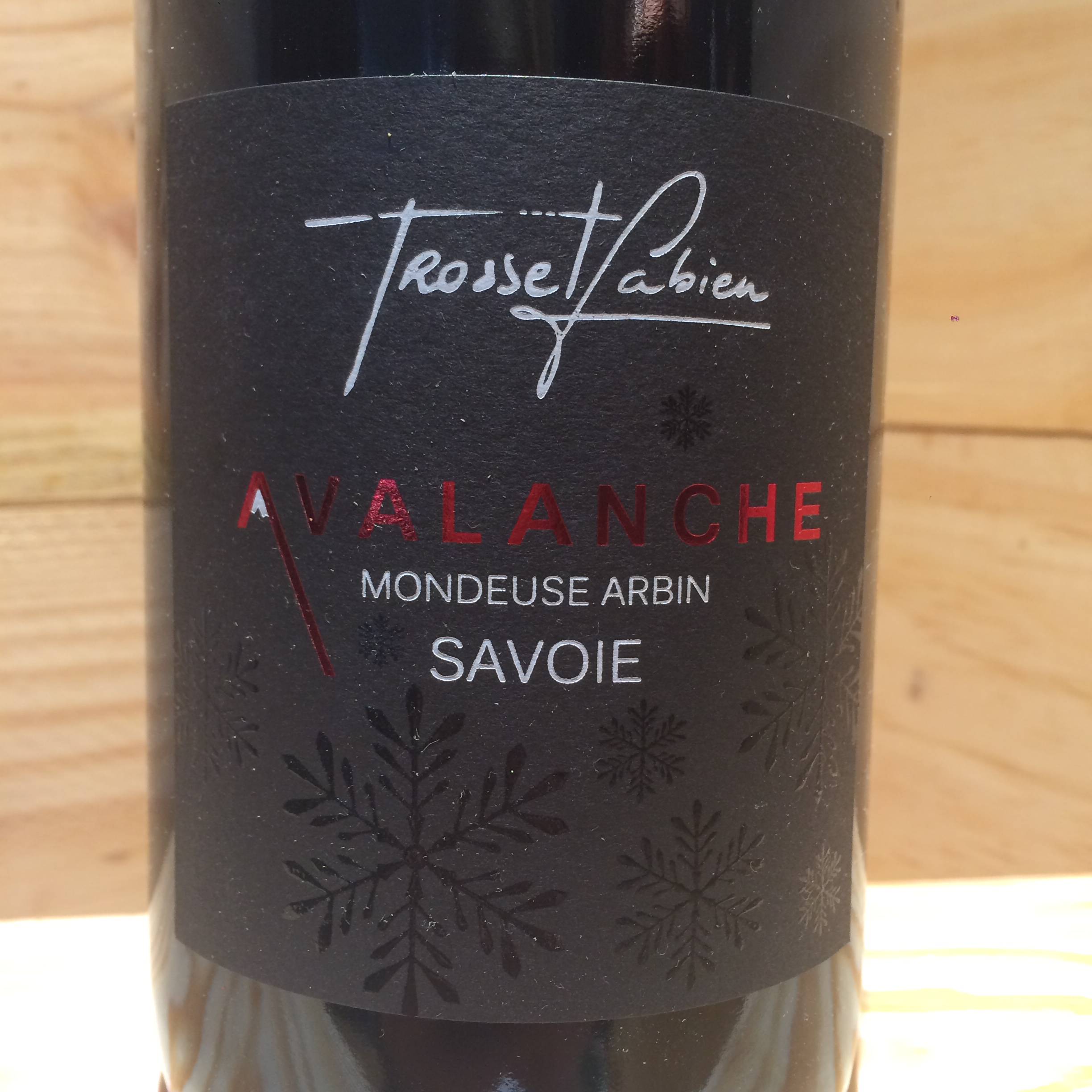 Vin Rouge Savoie Mondeuse Arbin Avalanche 2018 Fabien Trosset