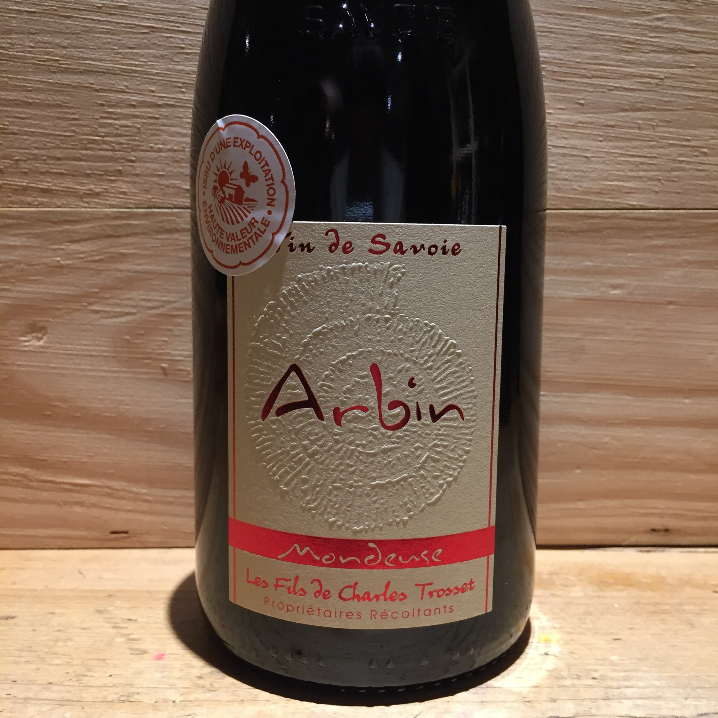 Vin Rouge Savoie Mondeuse Arbin Harmonie Louis Trosset 2018