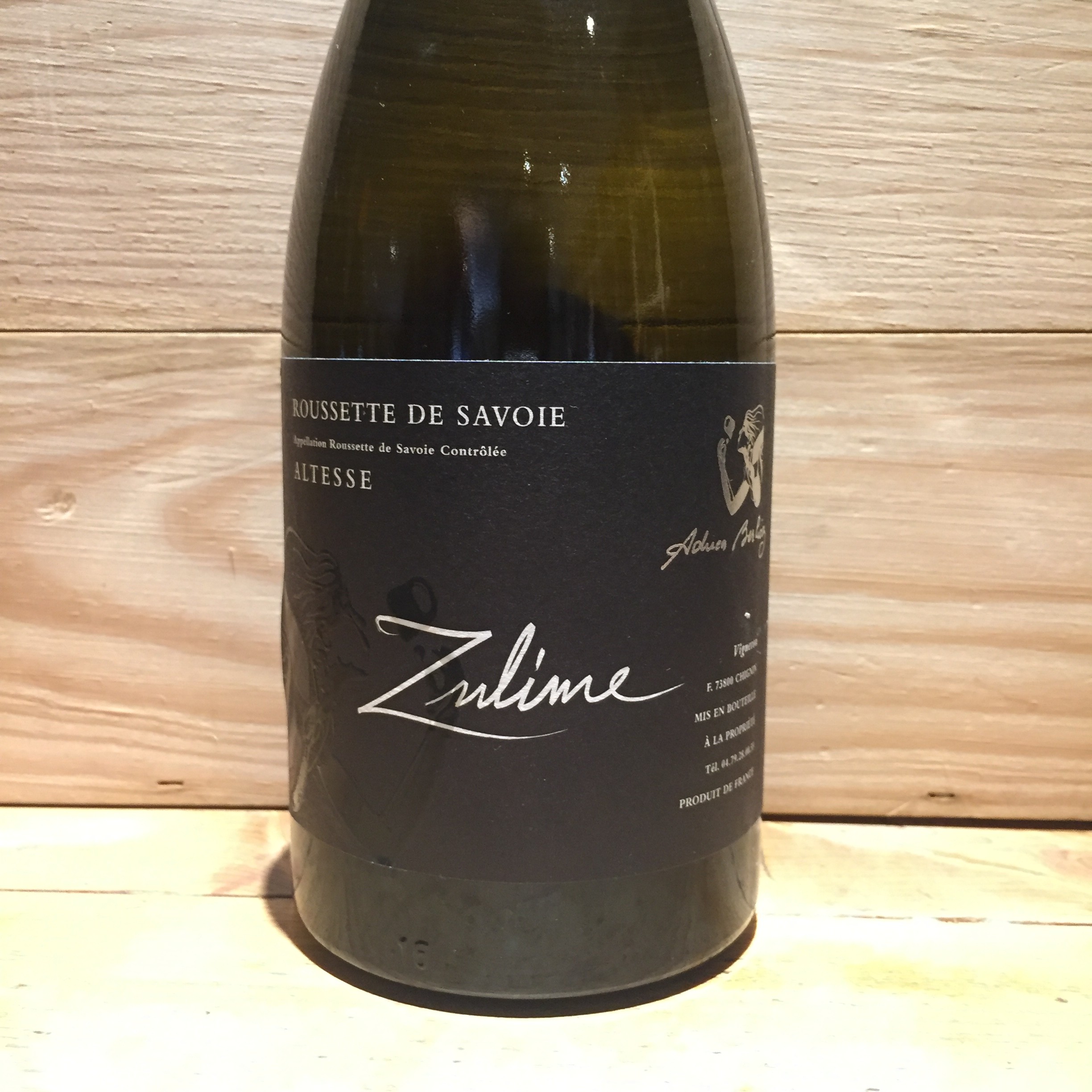 Vin Blanc Savoie Roussette de Savoie Altesse Zulime Domaine du Cellier de Cray Adrien Berlioz 2013