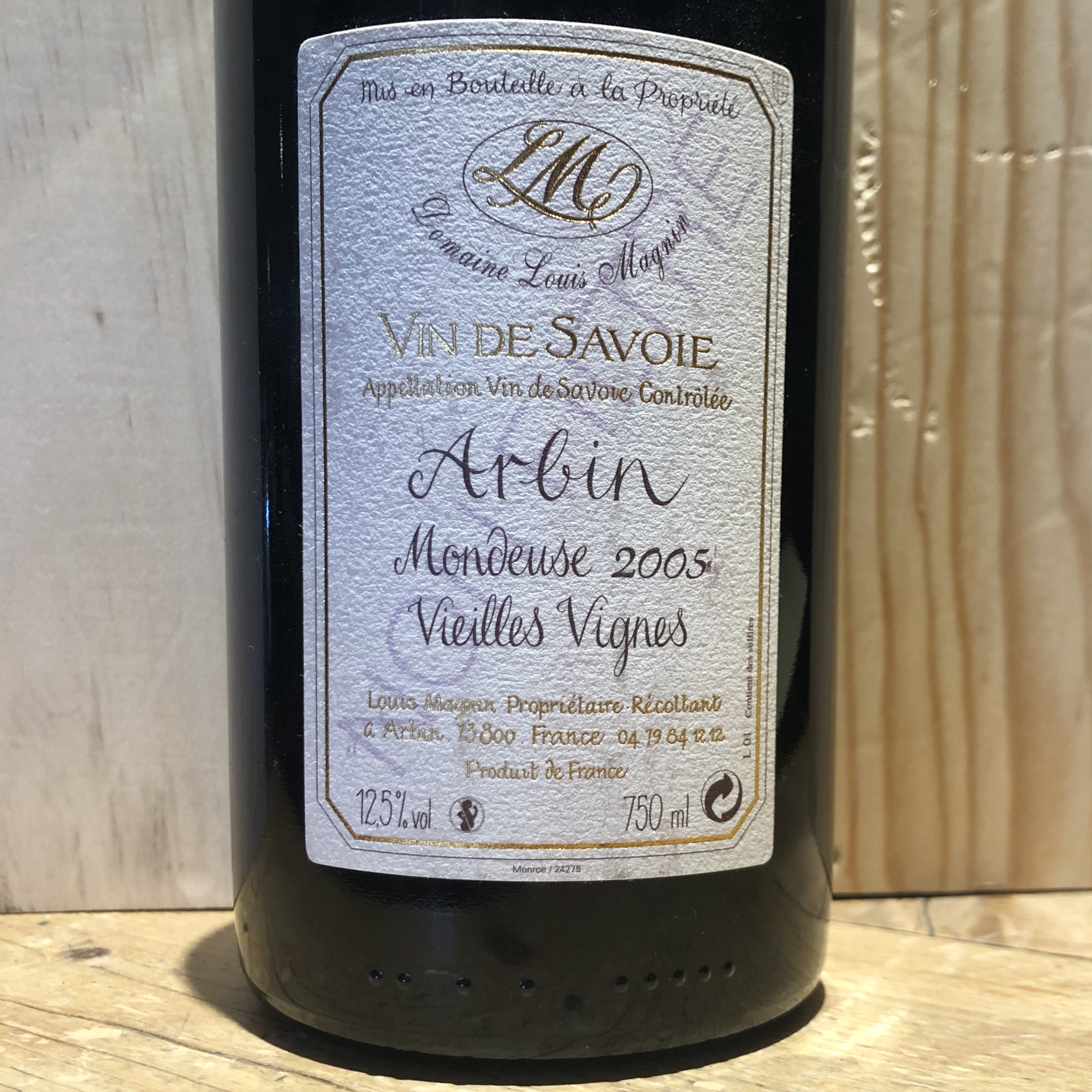 Vin Rouge Mondeuse Arbin Vieilles Vignes Louis Magnin 2005